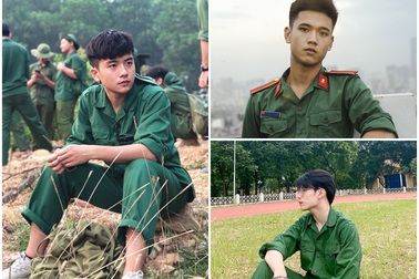 Những hot boy mặc đồ quân sự với gương mặt điển trai gây chú ý