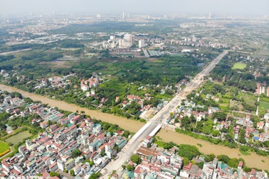 Cận cảnh đường nối ĐH Mỏ - Địa chất vào KCN Nam Thăng Long sắp hoàn thành