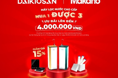 Ưu đãi sốc “mua 1 được 3” máy lọc nước RO Daikiosan, Makano