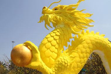 Hình ảnh linh vật rồng nhận "mưa lời khen" ở Quảng Nam