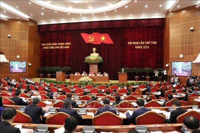 Toàn cảnh khai mạc Hội nghị Hội nghị Trung ương 8 khóa XIII.
