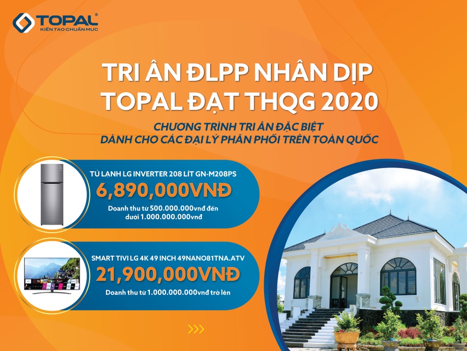 Vinh dự đạt Thương hiệu quốc gia 2020, Nhôm Topal tri ân đại lý toàn quốc - 2 Vinh dự đạt Thương hiệu quốc gia 2020, Nhôm Topal tri ân đại lý toàn quốc - 2
