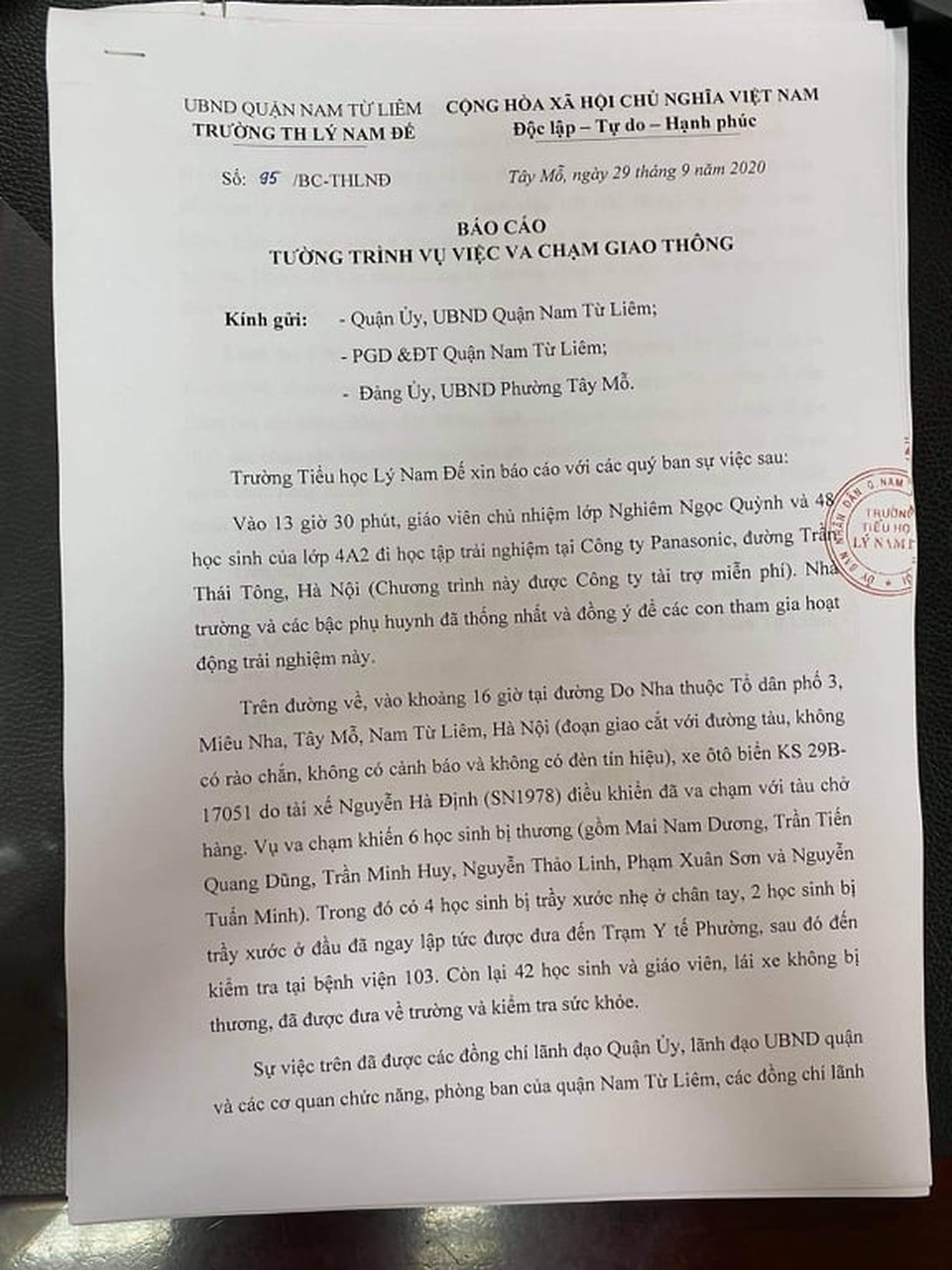 Tàu hoả tông ô tô chở học sinh: Cơ quan điều tra xác minh làm rõ - 2 Tàu hoả tông ô tô chở học sinh: Cơ quan điều tra xác minh làm rõ - 2