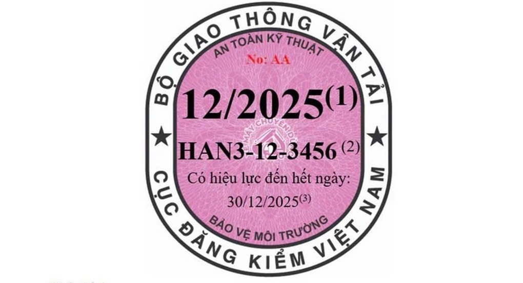 Ba màu tem kiểm định xe áp dụng từ năm 2025 - 3