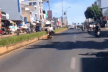 Công an đón đầu xử lý người đàn ông đi xe máy lạng lách, tạt đầu ô tô