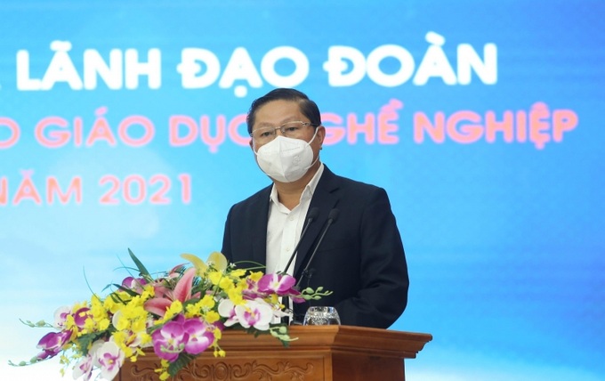Thứ trưởng Lê Tấn Dũng phát biểu tại buổi làm việc