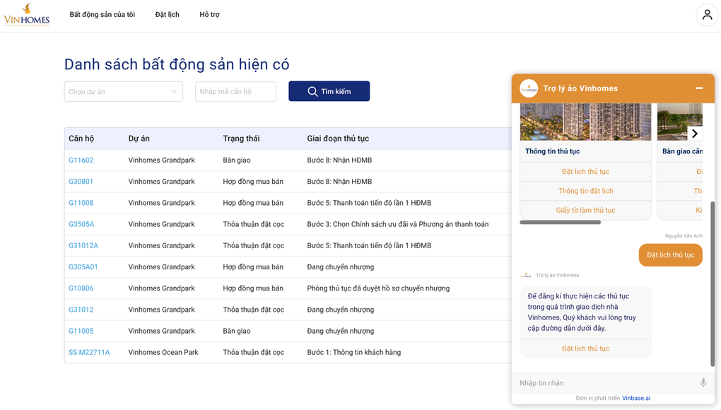 Ra mắt trợ lý ảo trên ứng dụng Vinhomes Resident và Vinhomes Online - 3 Ra mắt trợ lý ảo trên ứng dụng Vinhomes Resident và Vinhomes Online - 3