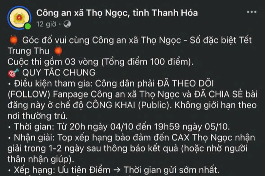 Công an ra đề thi đố vui, người dân tham gia được nhận quà - 1