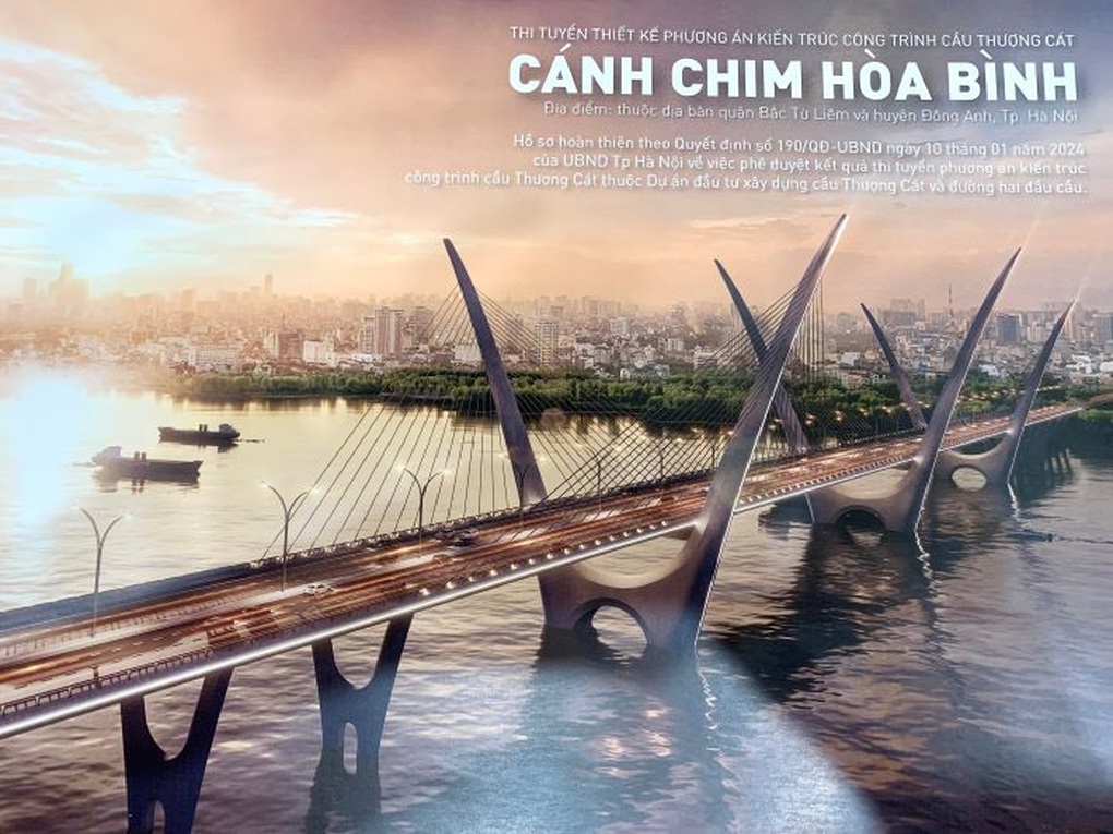 3 ý tưởng thiết kế cầu Thượng Cát bắc qua sông Hồng - 1 3 ý tưởng thiết kế cầu Thượng Cát bắc qua sông Hồng - 1