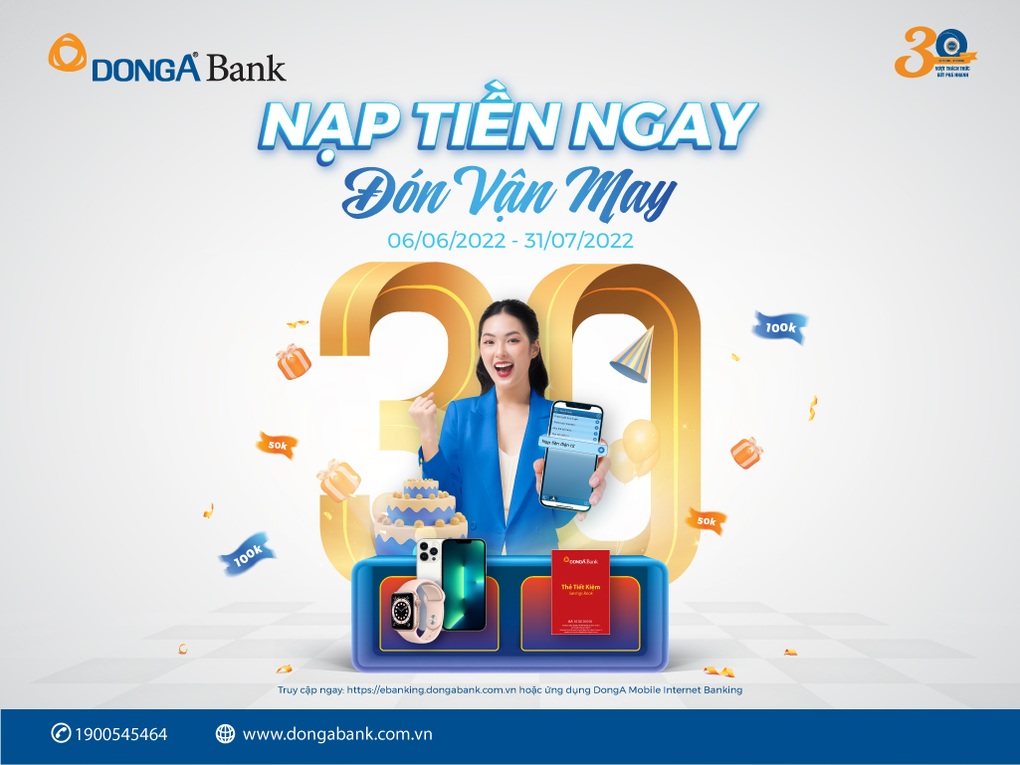DongA Bank mừng sinh nhật, tặng khách hàng đến 3 triệu đồng - 1 DongA Bank mừng sinh nhật, tặng khách hàng đến 3 triệu đồng - 1