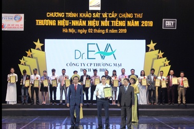 Sản phẩm Dr.Eva vinh dự nhận giải thưởng Thương hiệu - Nhãn hiệu nổi tiếng 2019