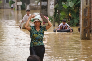 Xã ngoại thành Hà Nội vật lộn trong biển nước ngập