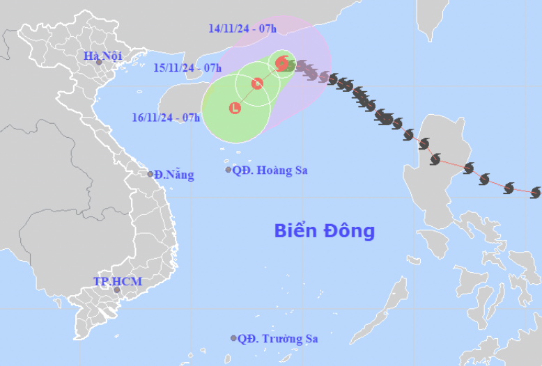 Bão Usagi đạt gần cấp siêu bão đang hướng vào Biển Đông - 1