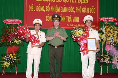 Trà Vinh có tân giám đốc, phó giám đốc công an tỉnh