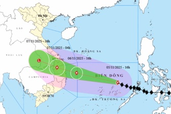 Xuất hiện áp thấp ngoài khơi Philippines, bão Kalmaegi mạnh cấp 14