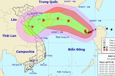 Bão số 11 được dự báo đổ bộ vào Thanh Hóa - Quảng Trị