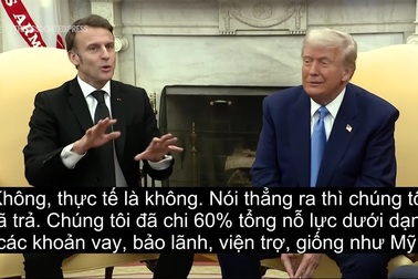 Ông Macron ngắt lời ông Trump trong cuộc gặp tại Nhà Trắng