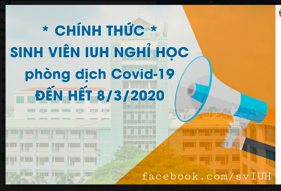 Ba trường ĐH ở TPHCM cho sinh viên nghỉ thêm 1 tuần tránh dịch Covid-19 - 2 Ba trường ĐH ở TPHCM cho sinh viên nghỉ thêm 1 tuần tránh dịch Covid-19 - 2