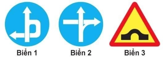 Biển nào báo hiệu "Tuyến đường cầu vượt cắt qua"?