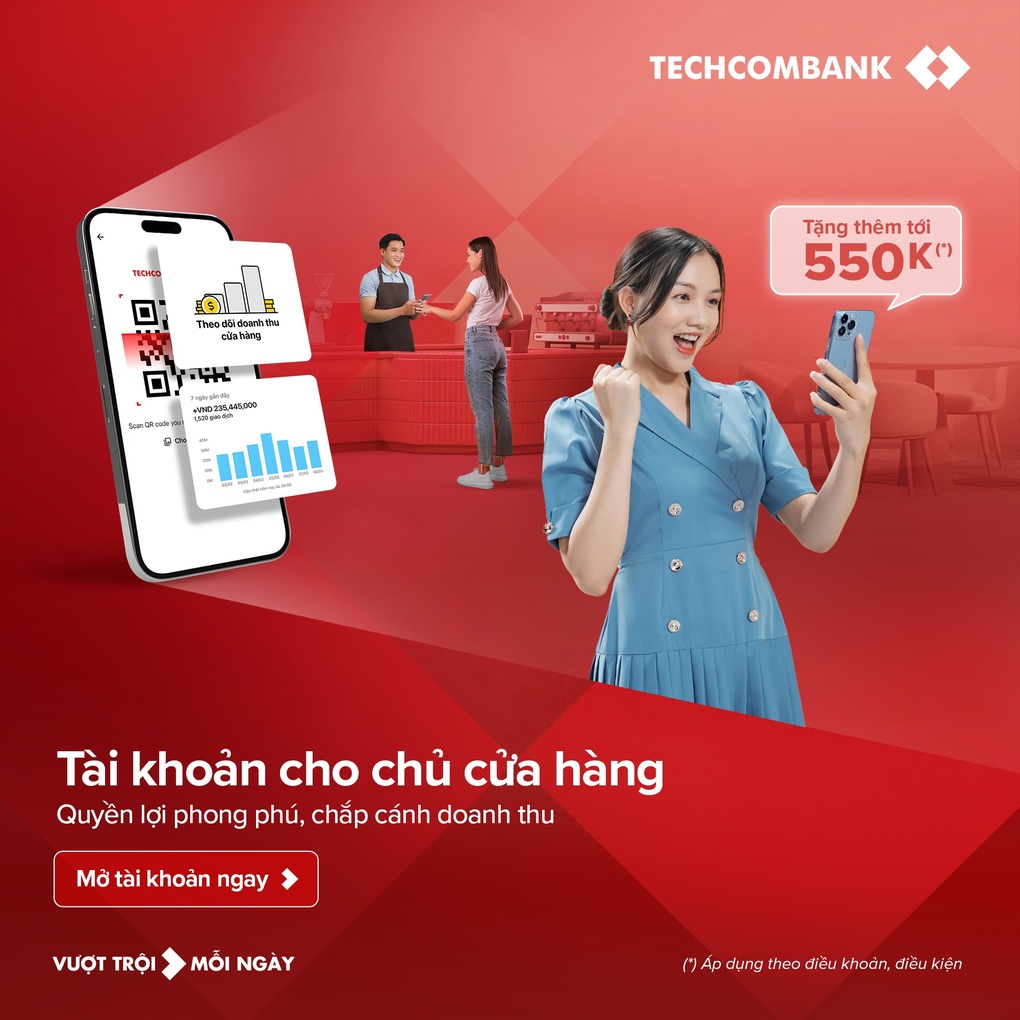 Chủ cửa hàng quản lý doanh thu hiệu quả, nhận ưu đãi khi mở tài khoản Techcombank - 1 Chủ cửa hàng quản lý doanh thu hiệu quả, nhận ưu đãi khi mở tài khoản Techcombank - 1