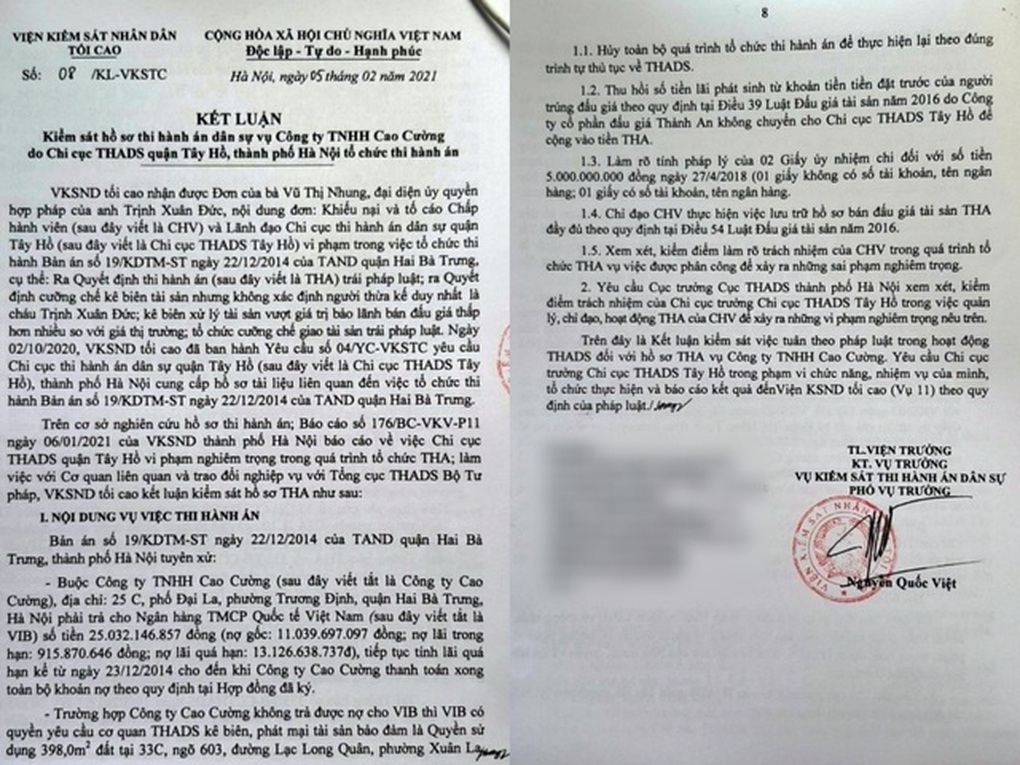 Sai phạm nghiêm trọng thi hành án ở Hà Nội: Đề nghị hủy mua bán tài sản - 2 Sai phạm nghiêm trọng thi hành án ở Hà Nội: Đề nghị hủy mua bán tài sản - 2