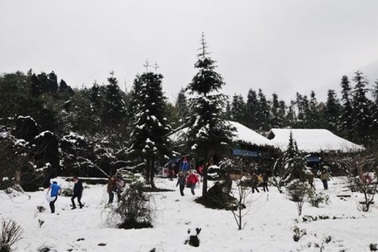 Dân du lịch ùn ùn rủ nhau đi ngắm tuyết