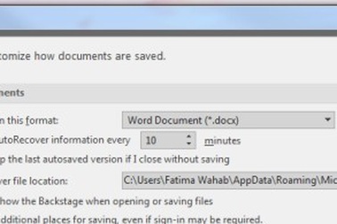 Cách chuyển thư mục MS Word Auto Recovery vào đám mây để bảo vệ dữ liệu