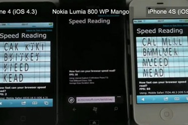 Nokia Lumia 800 “đọ” tốc độ với “anh em” iPhone