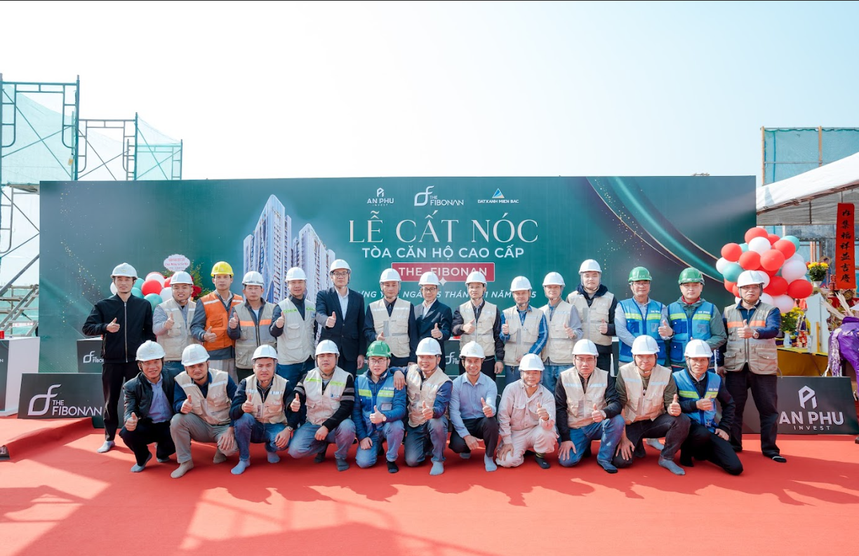 סיום פרויקט Cất nóc tòa căn hộ cao cấp The Fibonan - 2