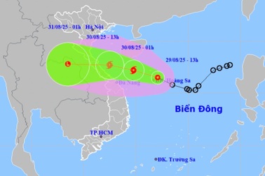 Bão số 6 dự kiến hình thành đêm nay, di chuyển nhanh vào đất liền nước ta