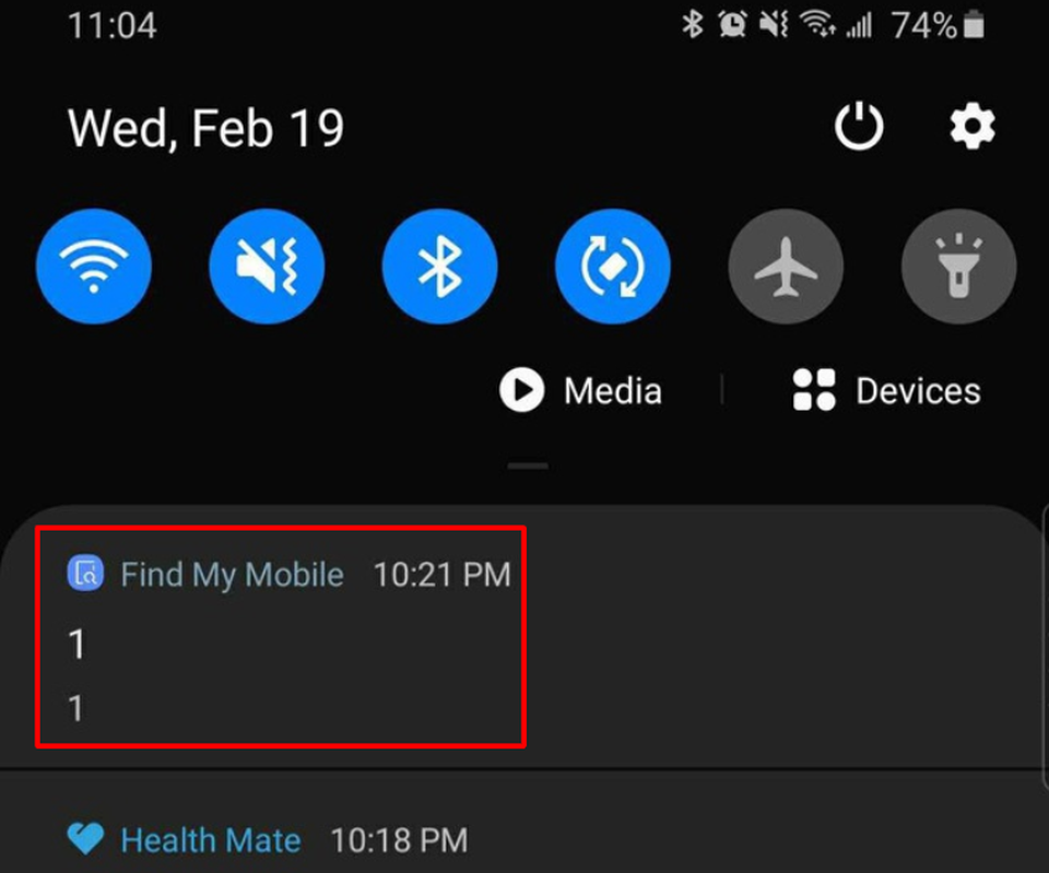Thông báo kỳ lạ trên điện thoại Samsung khiến nhiều người hoang mang - 1 Thông báo kỳ lạ trên điện thoại Samsung khiến nhiều người hoang mang - 1