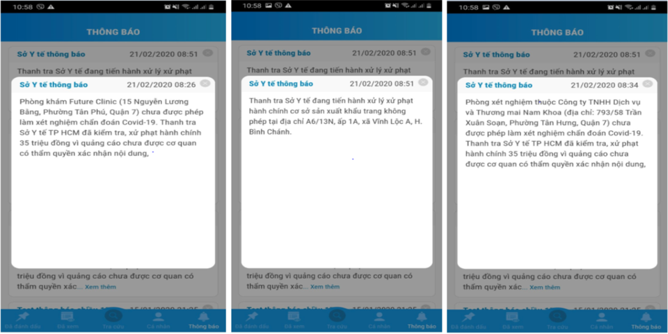 “Bêu tên” cơ sở y tế sai phạm qua tin nhắn điện thoại - 1 “Bêu tên” cơ sở y tế sai phạm qua tin nhắn điện thoại - 1