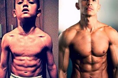 Cậu bé 8 tuổi có cơ bắp nở nang như lực sĩ