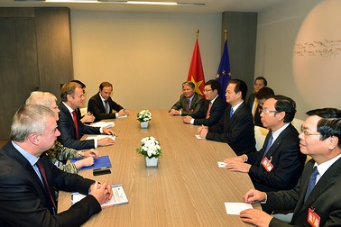 Thủ tướng và lãnh đạo Châu Âu cam kết bảo vệ hoà bình trên Biển Đông