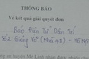 Vụ vay nợ tại huyện Mê Linh không cấu thành tội phạm hình sự