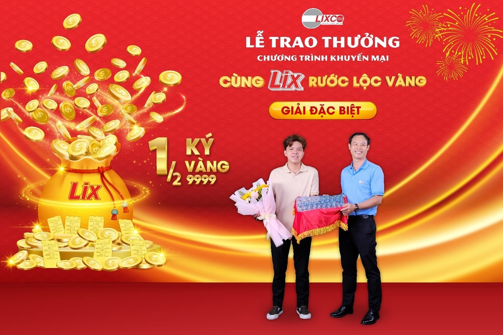 Trao thưởng giải đặc biệt chương trình khuyến mại Cùng LIX rước lộc vàng - 1 Trao thưởng giải đặc biệt chương trình khuyến mại Cùng LIX rước lộc vàng - 1