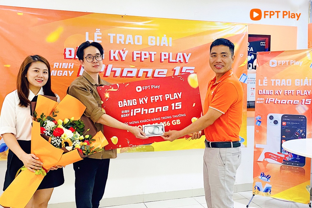 FPT Play trao thưởng 7 iPhone 15 trị giá 200 triệu đồng cho khách hàng - 1 FPT Play trao thưởng 7 iPhone 15 trị giá 200 triệu đồng cho khách hàng - 1