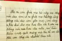 Lời nhắn nhói lòng của con gái tiểu học: "Mẹ đẻ quả trứng mà ăn để con đổi đời"