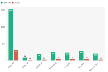 Tỷ lệ chọi vào lớp 10 THPT chuyên Ngoại ngữ: Cao nhất 1 "chọi" 8