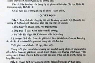 Tạm đình chỉ công tác 3 cán bộ QLTT dùng xe đeo logo báo chí chặn kiểm tra xe chở gas