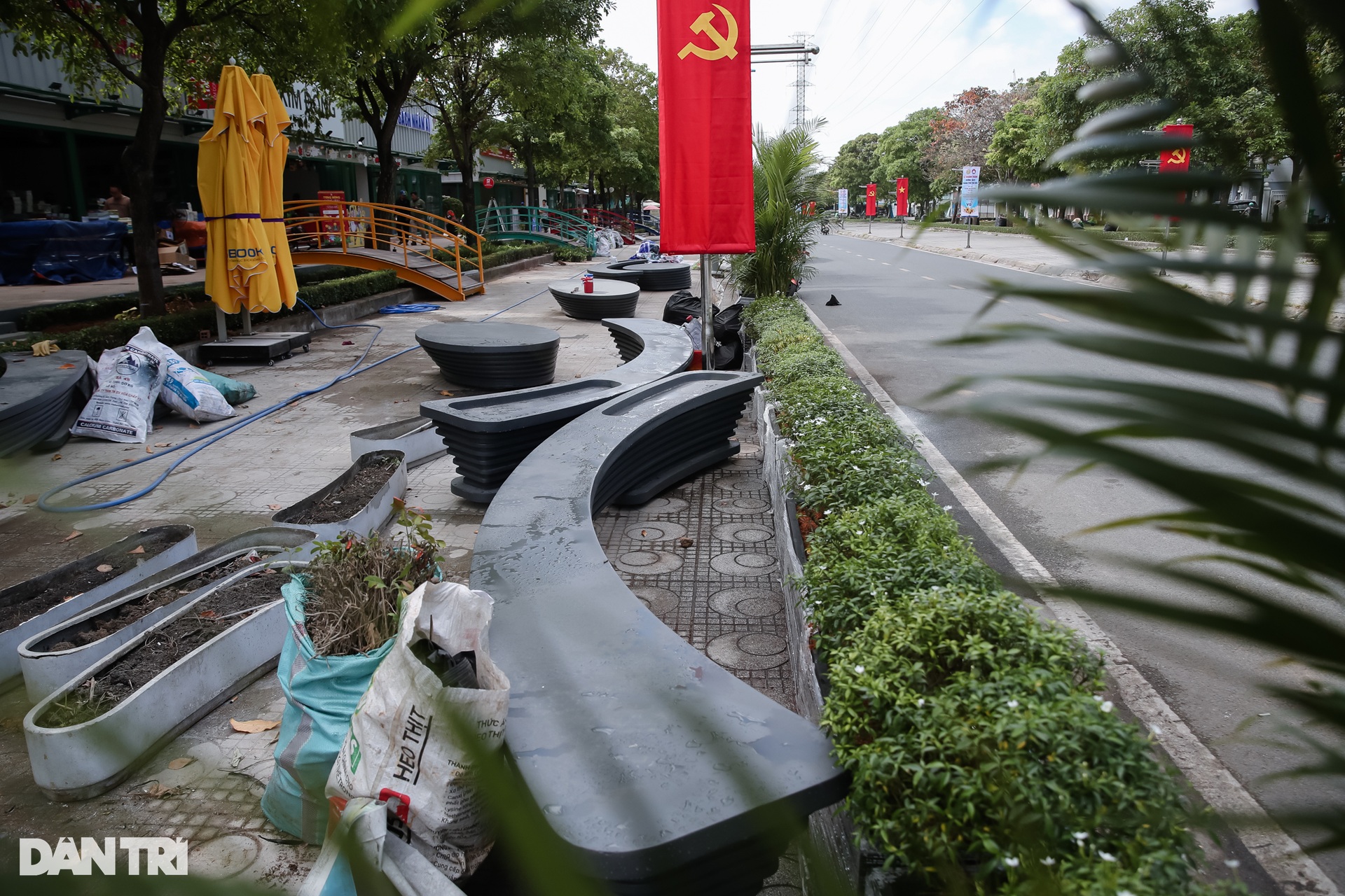 Đường sách với biểu tượng hoa hướng dương trước ngày mở cửa - 11 Đường sách với biểu tượng hoa hướng dương trước ngày mở cửa - 11