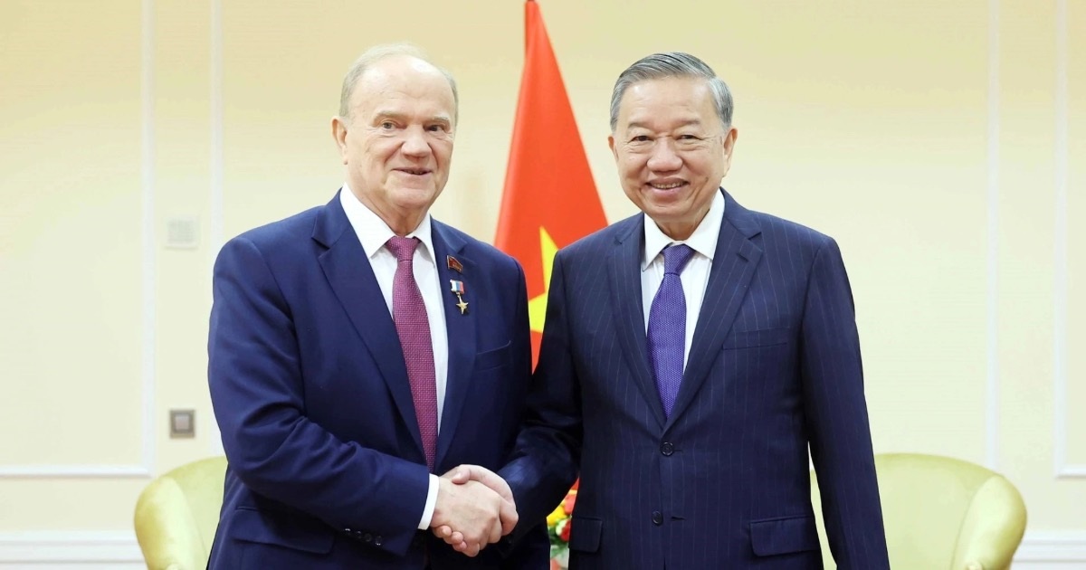 Tổng Bí thư Tô Lâm tiếp Chủ tịch Đảng Cộng sản Nga Gennady Zyuganov