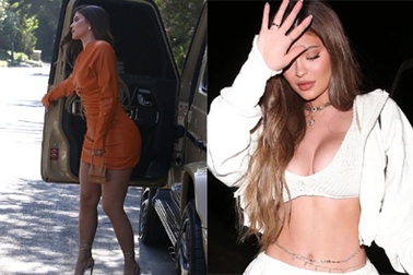 Kylie Jenner khoe chân dài trên phố