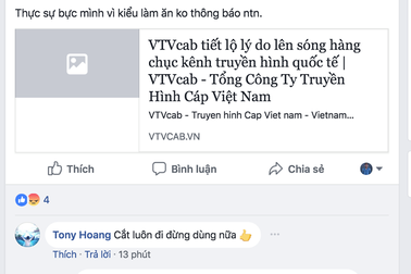 Nhiều khách hàng sử dụng VTVcab ngớ người khi hàng loạt kênh yêu thích bị thay thế