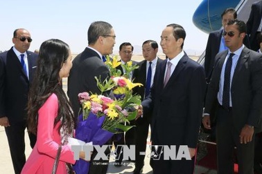 Chủ tịch nước Trần Đại Quang bắt đầu thăm cấp Nhà nước đến CH Arab Ai Cập