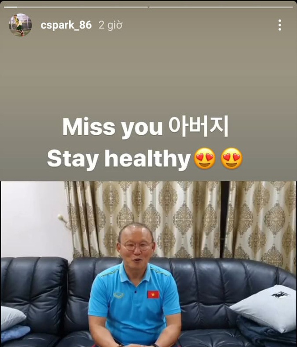 HLV Park Hang Seo nhận quà sinh nhật sớm từ con trai - 1