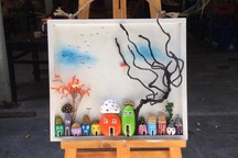 Sửng sốt với những bức tranh từ đá đẹp mê hồn của nữ họa sỹ ở Đà Nẵng