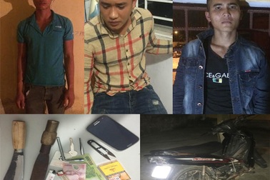 Tóm gọn nhóm trộm liên tỉnh mang hung khí để chống trả