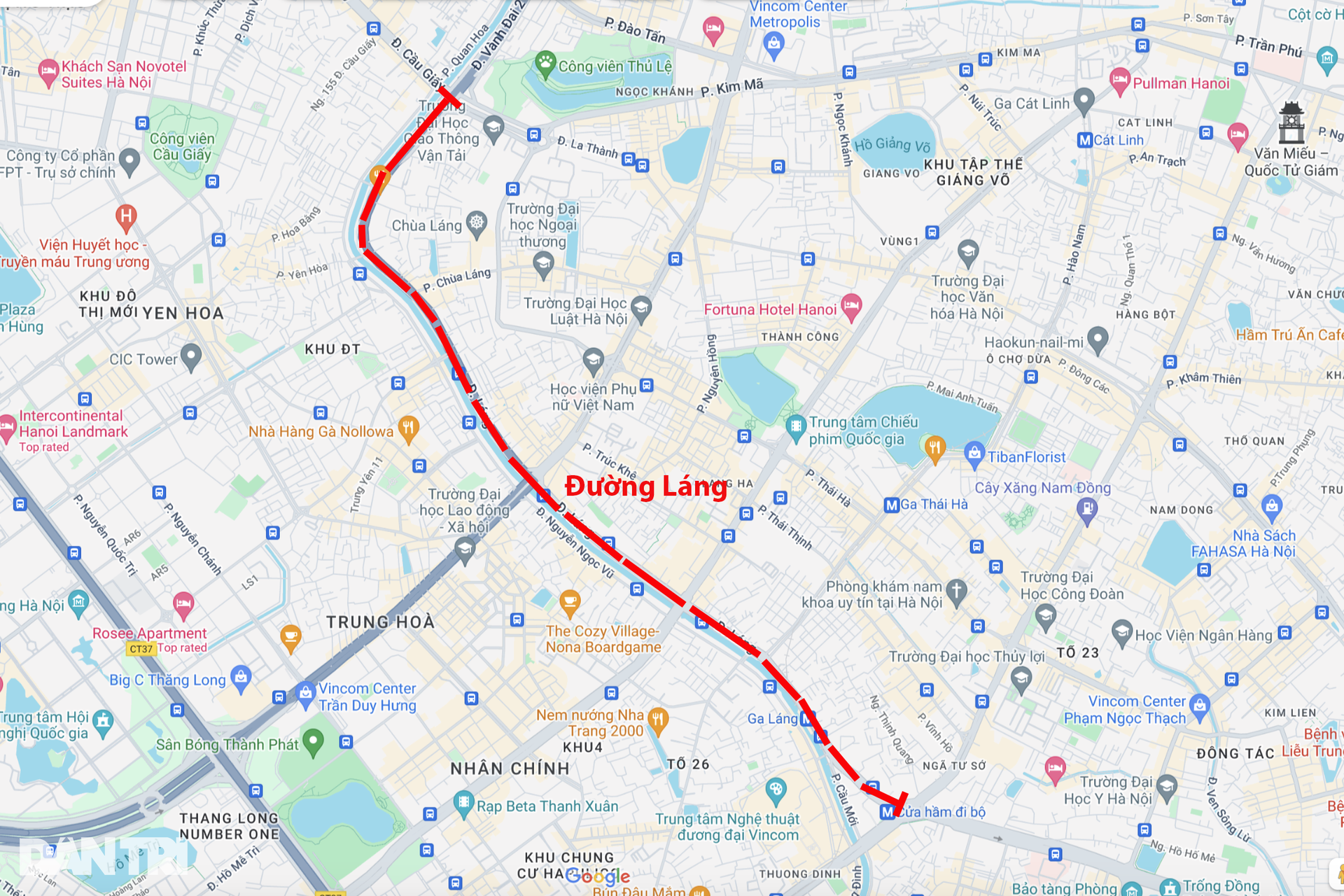 Hiện trạng đường Láng trước đề xuất mở rộng lên gấp đôi - 2