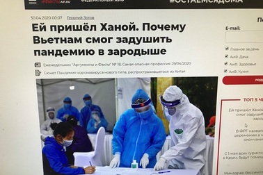 Báo chí Nga ca ngợi thành công của Việt Nam trong chống dịch Covid-19